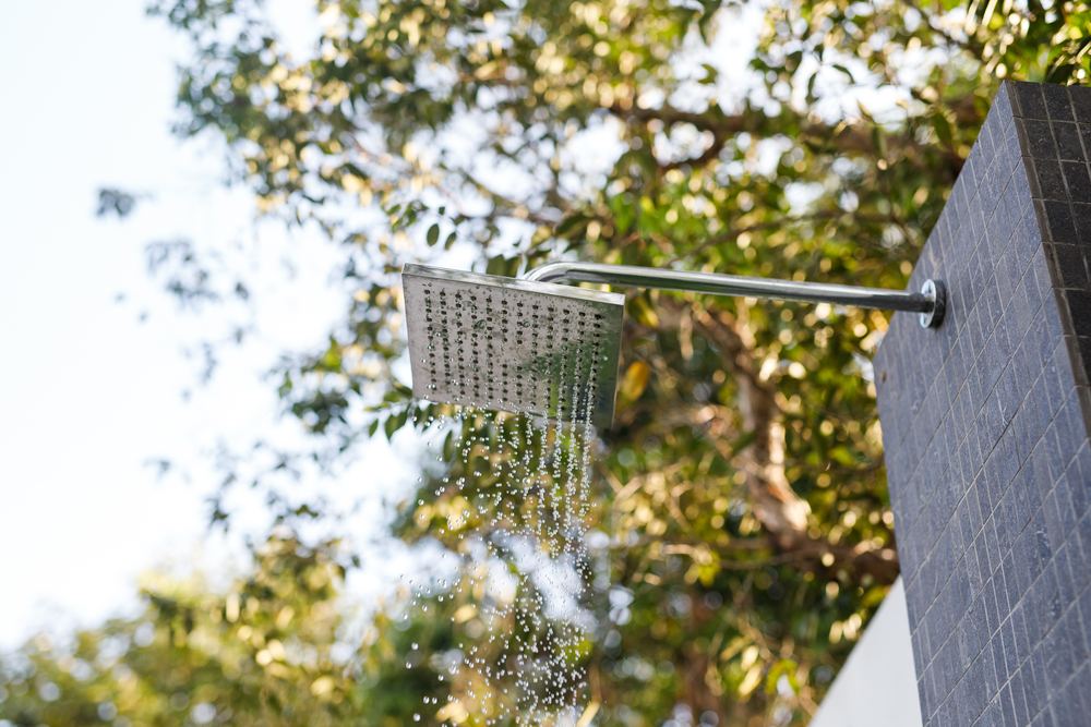 Villa Luma Botanica, outdoor rain shower, Bang Tao Phuket
