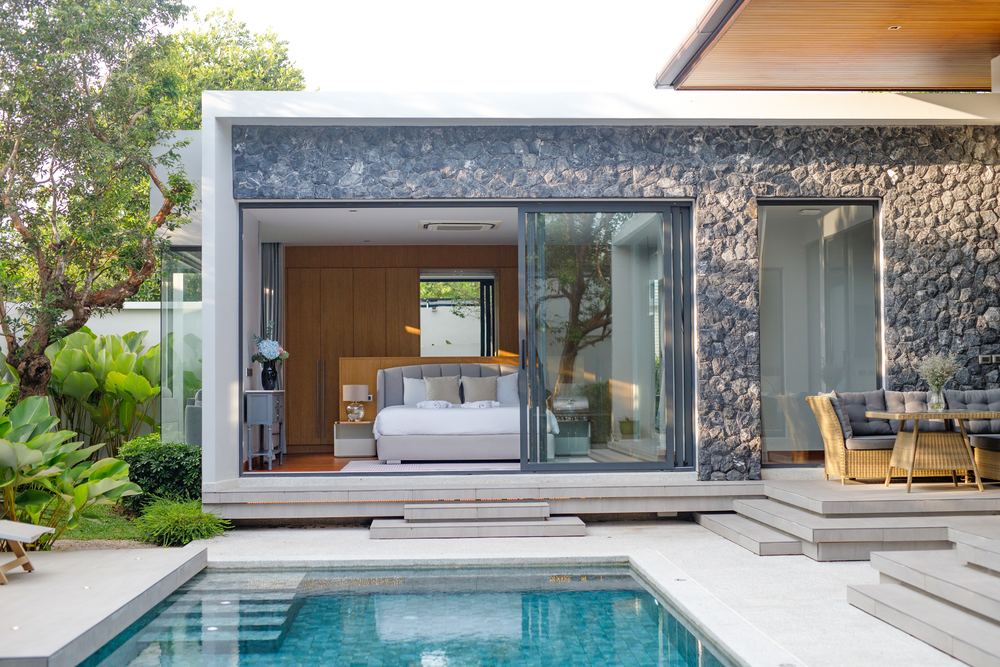 Villa Luma Botanica, poolside bedroom, Bang Tao Phuket
