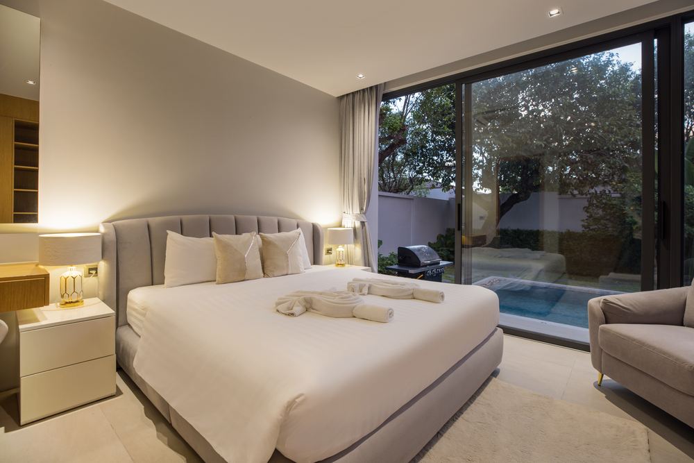 Villa Luma Botanica, second bedroom by night, Bang Tao Phuket